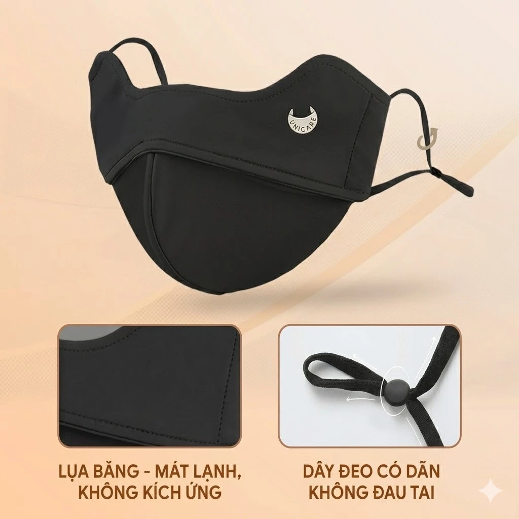 COMBO 4 Chiếc Khẩu trang UV - Proof Mask Chống Tia UV Mềm Mịn Mát Thông Thoáng Cao Cấp