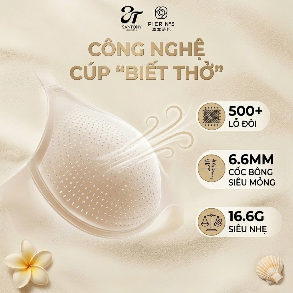 Set Nội Y Đi Biển Santony SET519 - Tàng Hình Hương Sơn Trà PIER N°5