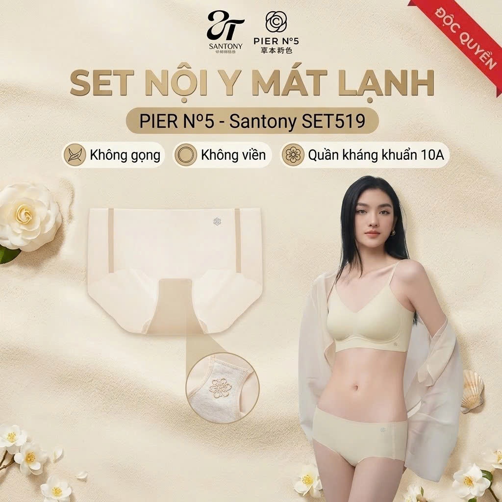 Set Nội Y Đi Biển Santony SET519 - Tàng Hình Hương Sơn Trà PIER N°5