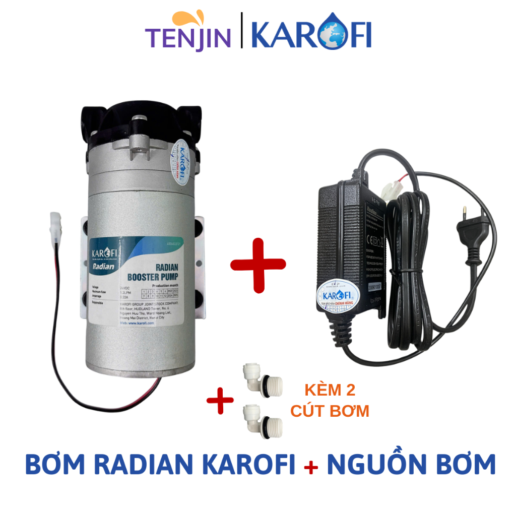 Combo BƠM+ NGUỒN Karofi Dùng Thay Thế Cho Các Máy Lọc Nước Phổ Thông- Hàng Chính Hãng BH 12 Tháng