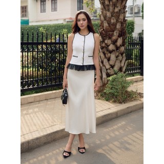 [New12] Áo Classic Tweed Bouclé Peplum, Chất Vải Bố Thoải Mái ,WKI098  SOME HOW STORE