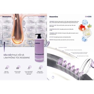 Dầu gội xả Rosemine cặp gội xả phục hồi tóc chống rụng tóc kiểm soát dầu tăng phồng ROSEMINE 500ml 1000ml - Kosmi Beauty