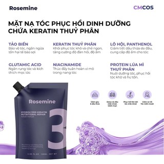 Ủ Tóc Rosemine Làm Mượt Tóc Mặt Nạ Ủ Tóc Keratin Rosemine Ngăn Gãy Rụng Tóc Phục Hồi Tóc - Skinora Beauty