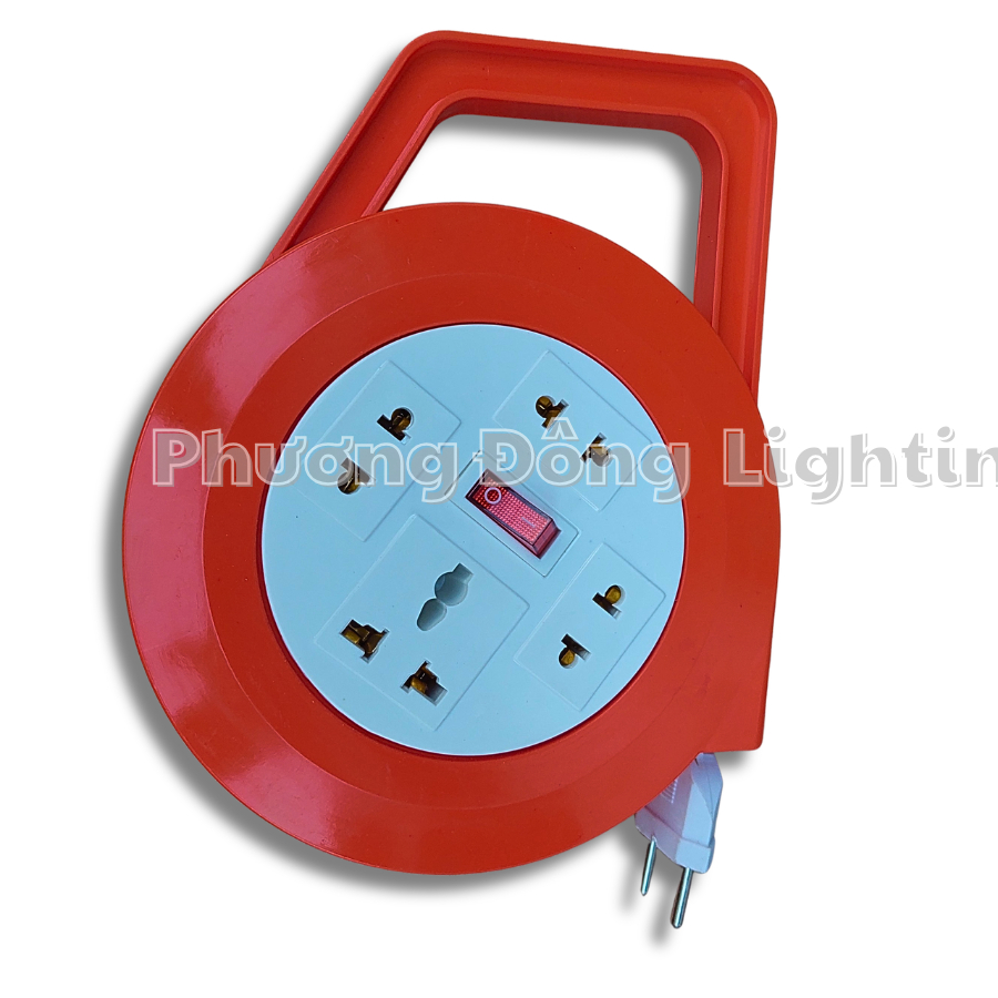 Ổ Cắm Cuộn Dây 1500W 4 Ổ Cắm Đa Năng Có Công Tắc – Dây Điện Cuộn Tròn Tiện Lợi  An Toàn