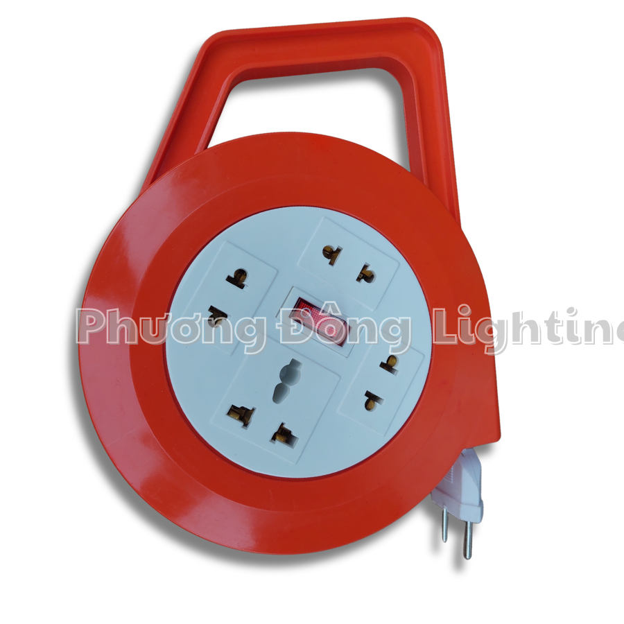 Ổ Cắm Cuộn Dây 1500W 4 Ổ Cắm Đa Năng Có Công Tắc – Dây Điện Cuộn Tròn Tiện Lợi  An Toàn
