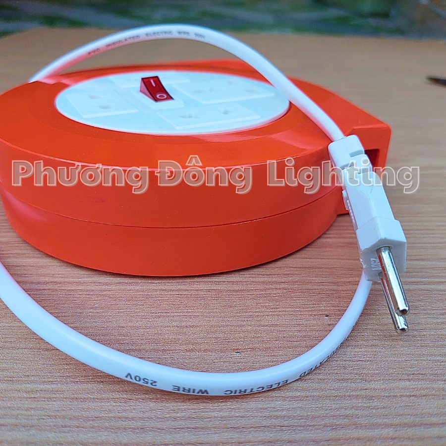 Ổ Cắm Cuộn Dây 1500W 4 Ổ Cắm Đa Năng Có Công Tắc – Dây Điện Cuộn Tròn Tiện Lợi  An Toàn