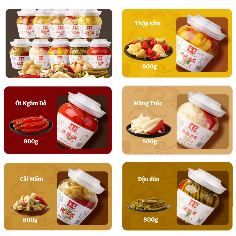Măng Trúc Ngâm Ớt Tứ Xuyên Hũ Lớn 800g Giòn Sần Sật, Cay Nồng Cực Đã Chuẩn Vị Nội Địa Trung Luka Food