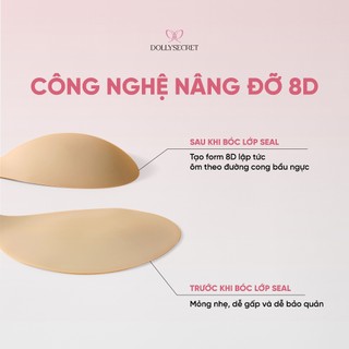 Áo Dán EXTRA FIT Siêu Dính Chống Tụt Dùng Khi Vận Động DOLLYSECRET Chống Mồ Hôi Tệp Da Keo Có Thể Thay Thế D22