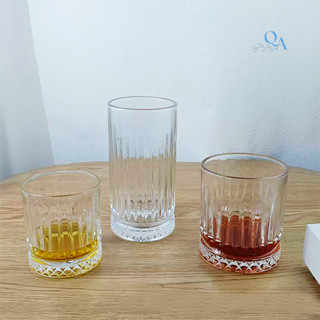 CỐC THỦY TINH ĐÁY KIM CƯƠNG - Cốc uống rượu Whisky, Chivas, Rock, cốc nếm rượu sọc cổ điển cao cấp
