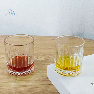 CỐC THỦY TINH ĐÁY KIM CƯƠNG - Cốc uống rượu Whisky, Chivas, Rock, cốc nếm rượu sọc cổ điển cao cấp