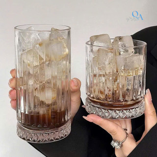 CỐC THỦY TINH ĐÁY KIM CƯƠNG - Cốc uống rượu Whisky, Chivas, Rock, cốc nếm rượu sọc cổ điển cao cấp