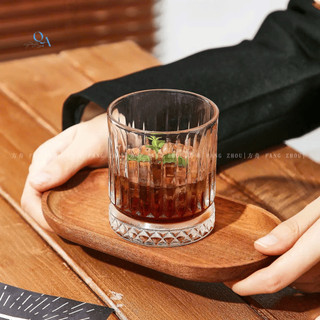 CỐC THỦY TINH ĐÁY KIM CƯƠNG - Cốc uống rượu Whisky, Chivas, Rock, cốc nếm rượu sọc cổ điển cao cấp