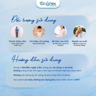CANXI NANO D3 - Viên Uống Bổ Sung Canxi, Hỗ Trợ Tăng Chiều Cao, Giúp Xương Chắc Khỏe
