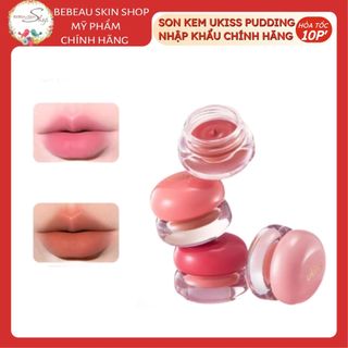 Son Và Má Kem UKISS Pudding Lip Đa Công Dụng Mềm Mịn Dễ Tán Che Rãnh Môi Tốt Nhập Khẩu Chính Hãng