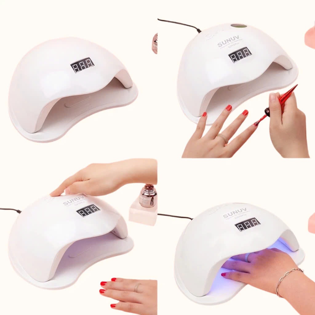 Máy hơ gel SUN 5 Plus UV/LED tem xanh 48W 24 bóng đèn hàng chính hãng, bảo hành 1 tháng