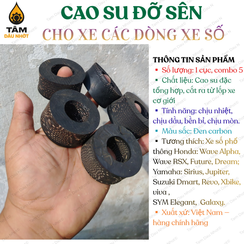 Combo 5 Cục Cao Su Đỡ Sên Xe Máy Chống Văng Sên Giảm Chấn Bảo Vệ Nhông Sên Đĩa, cặp gắp xe