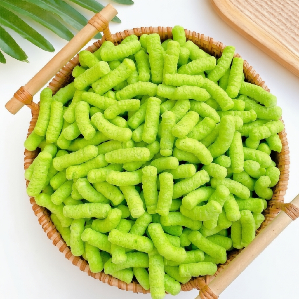 Bim Bim Đậu Xanh Nước Cốt Dừa Tuổi Thơ,Snack Bim Bim Đậu Xanh Thơm Ngon Giòn Tan - Tiệm Ăn Vặt DuDu