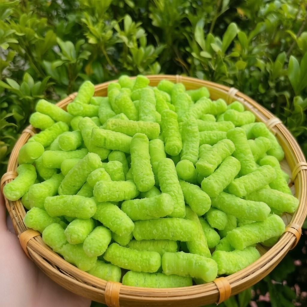 Bim Bim Đậu Xanh Nước Cốt Dừa Tuổi Thơ,Snack Bim Bim Đậu Xanh Thơm Ngon Giòn Tan - Tiệm Ăn Vặt DuDu