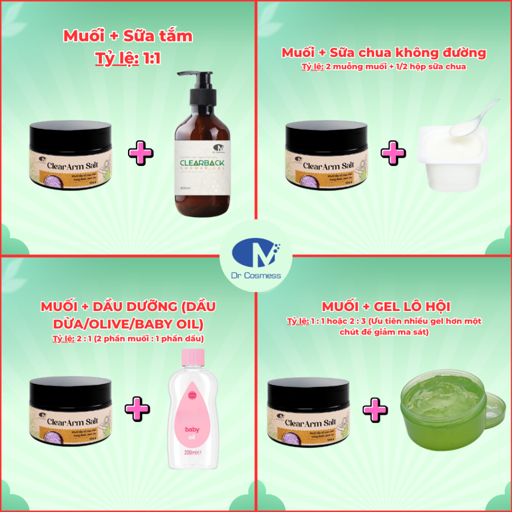 Thiết Kế Của Muối Tẩy Tế Bào Chết Nách