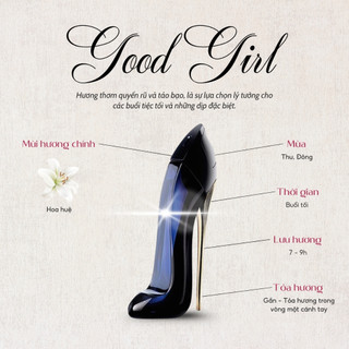Nước hoa nữ Good Girl EDP ( Guốc xanh) | Hương Hoa | Ngọt ngào, Quyến rũ