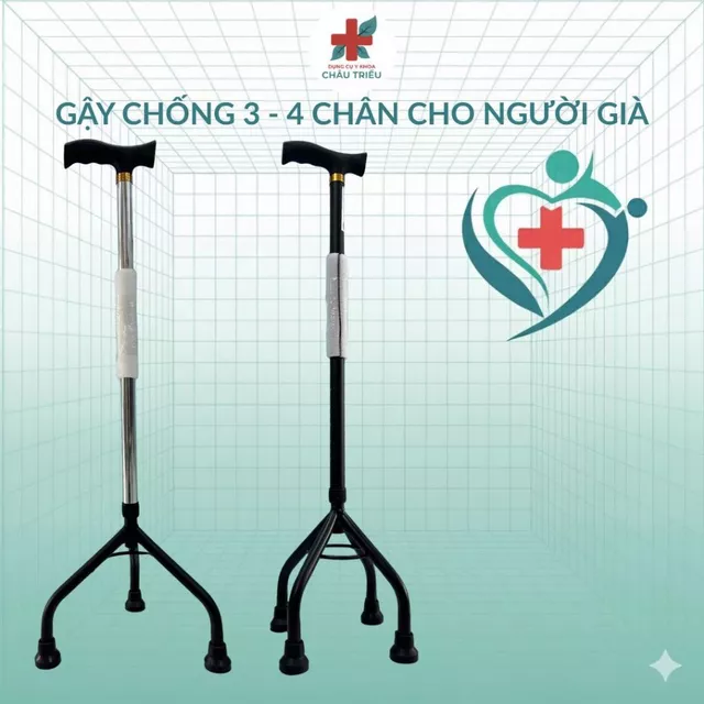 [Hỏa tốc HCM] Gậy Chống 3 Chân Haruko & 4 Chân Thấp Lucass – Hỗ Trợ Người Già Đi Lại An Toàn