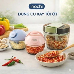 Dụng cụ xay tỏi,ớt, hành Inochi - cao cấp tiện lợi dễ sử dụng