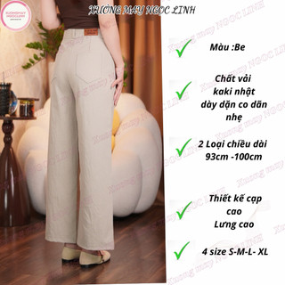 Quần Kaki Nhật Cạp Phẳng Ống Suông  Rộng Lưng Cao Cạp Cao Siêu Hot_255