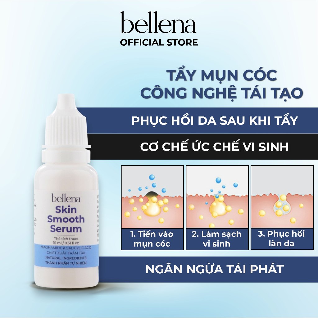 Serum chấm bôi mụn cóc mụn thịt vết chai sần Bellena Skin Smooth Serum