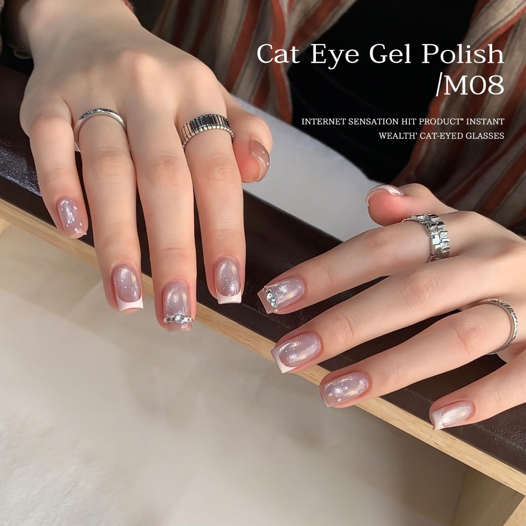 XEIJAYI 10ml - Sơn móng tay dạng gel màu hồng tím hiệu ứng mắt mèo mới, thích hợp cho các tiệm nail và tự làm tại nhà.