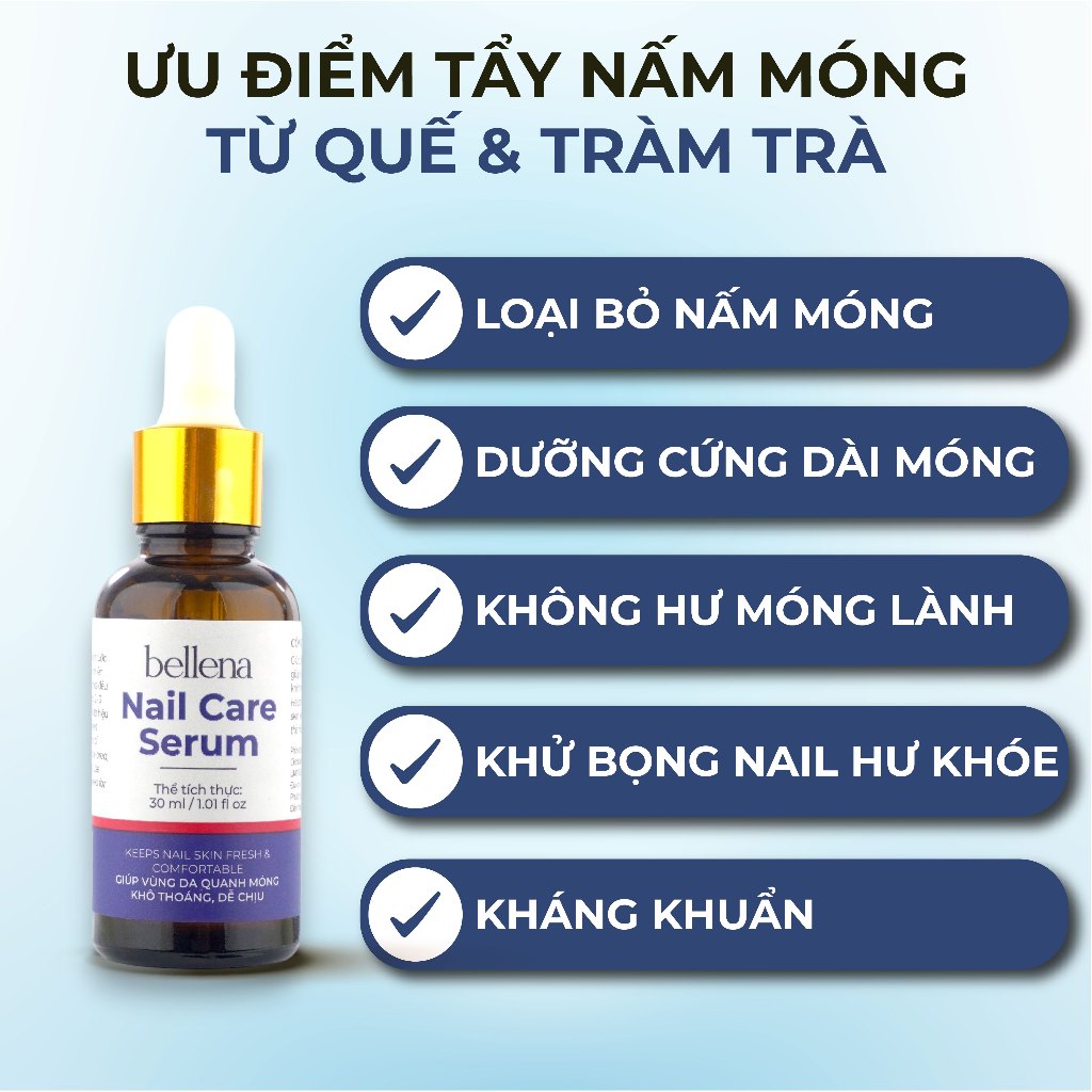Serum nấm móng tay chân dưỡng cứng dài móng Bellena Nail Care Serum