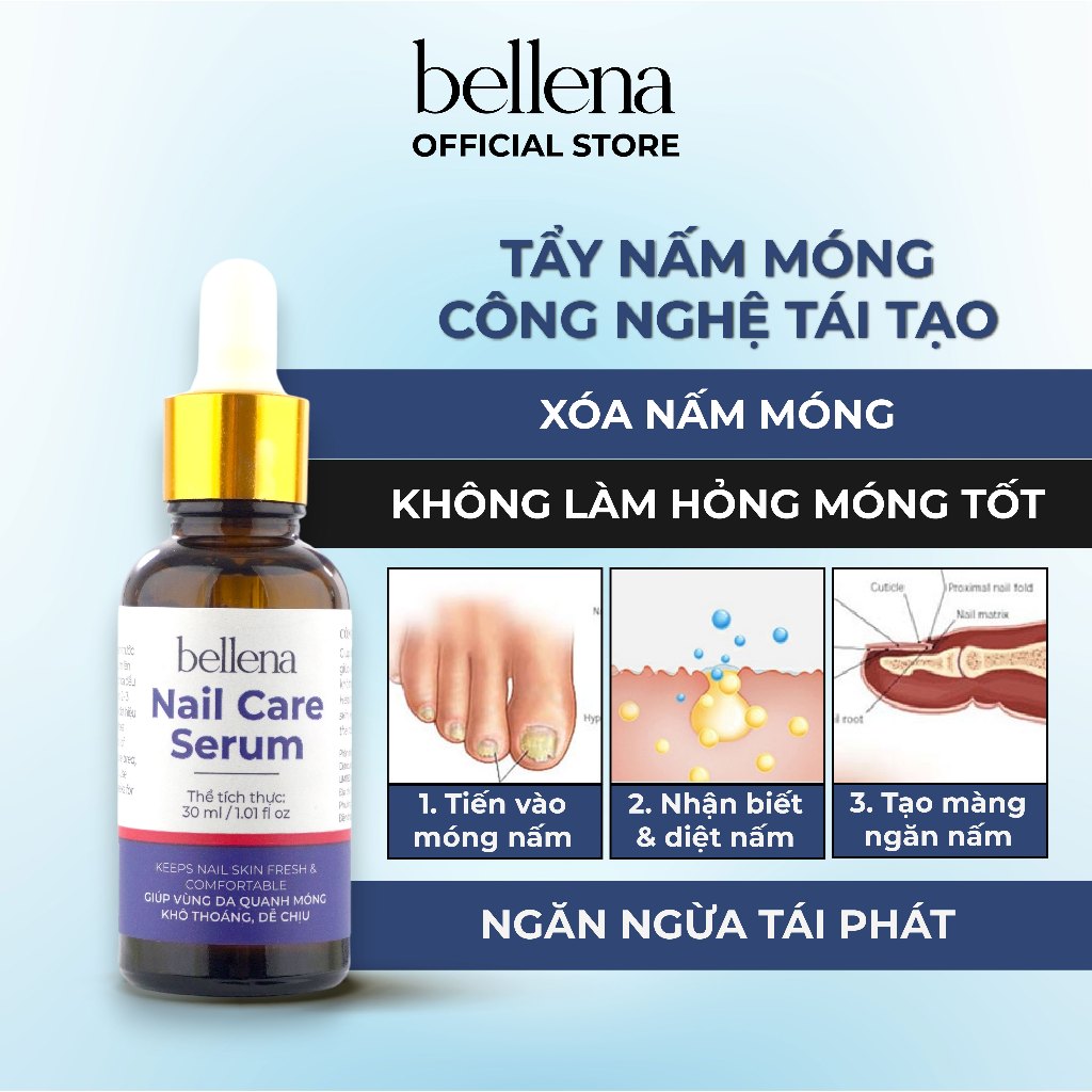 Serum nấm móng tay chân dưỡng cứng dài móng Bellena Nail Care Serum