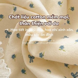 Quần lót nữ cotton cao cấp dáng đùi cạp vừa, Quần boxer nữ họa tiết hoa nhí xinh xắn DEVARI L5522
