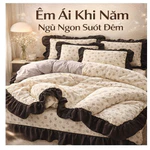 Bộ chăn ga cotton đũi hoa sắc màu vintage ga Trần bông ga, vỏ chăn kèm 2 vỏ gối  mềm mịn, bền đẹp đủ kích thước — ảnh 7
