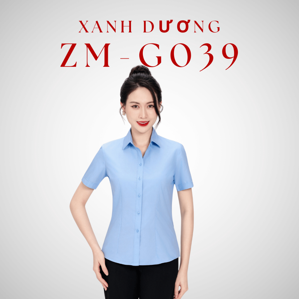 Áo Sơ Mi Ngắn Tay Vĩnh Tiến Ladies Tay Ngắn  Chất Liệu Modal + Spandex Mềm Mại - GTB 495