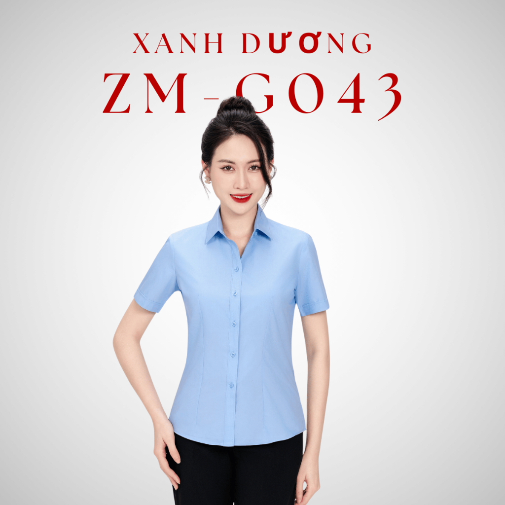 Áo Sơ Mi Ngắn Tay Vĩnh Tiến Ladies Tay Ngắn  Chất Liệu Modal + Spandex Mềm Mại - GTB 495