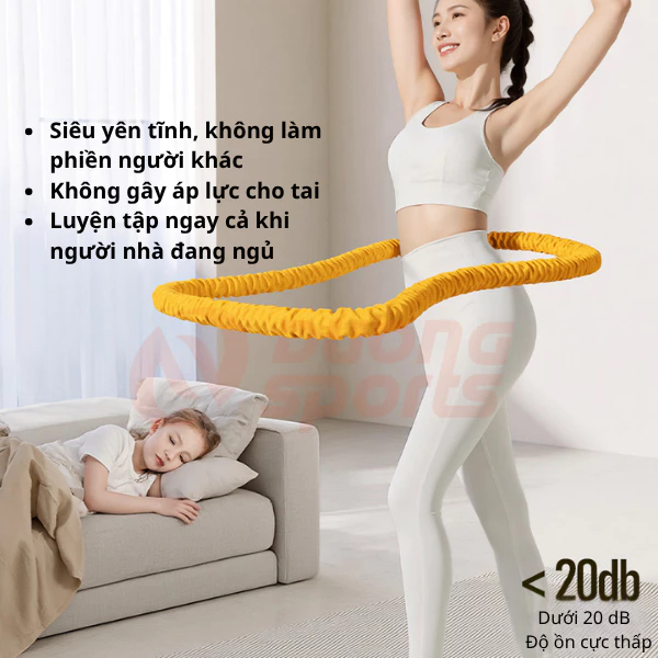 Vòng Lắc Eo Lò Xo Bọc Vải Mềm 1.5–2.5kg – Dụng Cụ Tập Gym Yoga Tại Nhà Giảm Mỡ Bụng