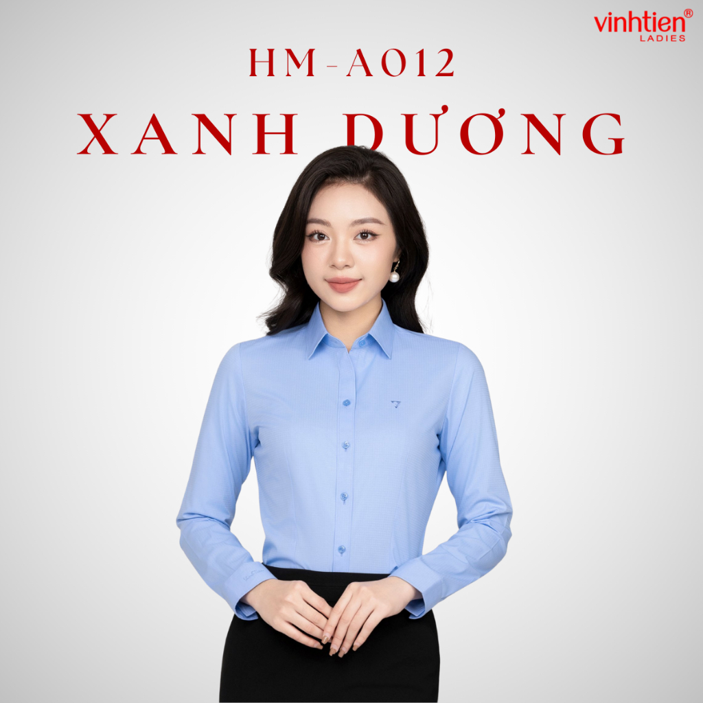 Áo Sơ Mi Dài Tay Vĩnh Tiến Ladies Chất Liệu Bamboo Sợi Tre Họa Tiết Kẻ Ô Dệt Chìm - GTB 575
