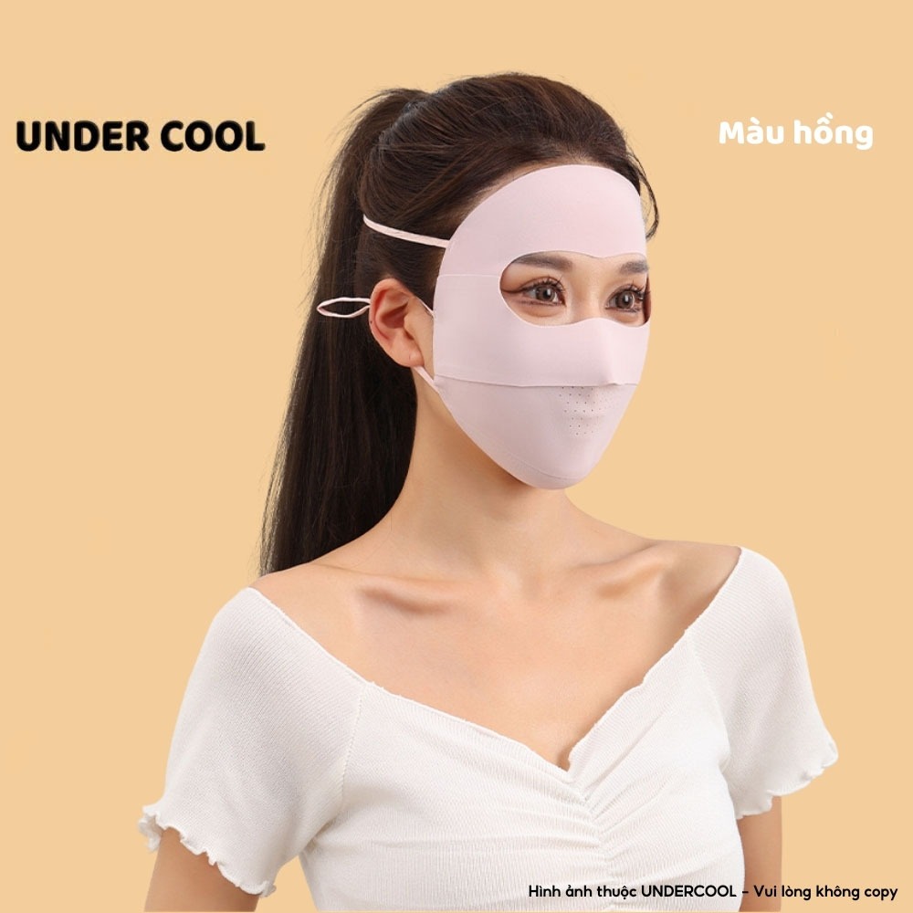 Khẩu trang chống nắng làm mát fullface UNDERCOOL có lỗ thông hơi thoáng khí chống tia UV chất liệu co giãn 5 màu KT12