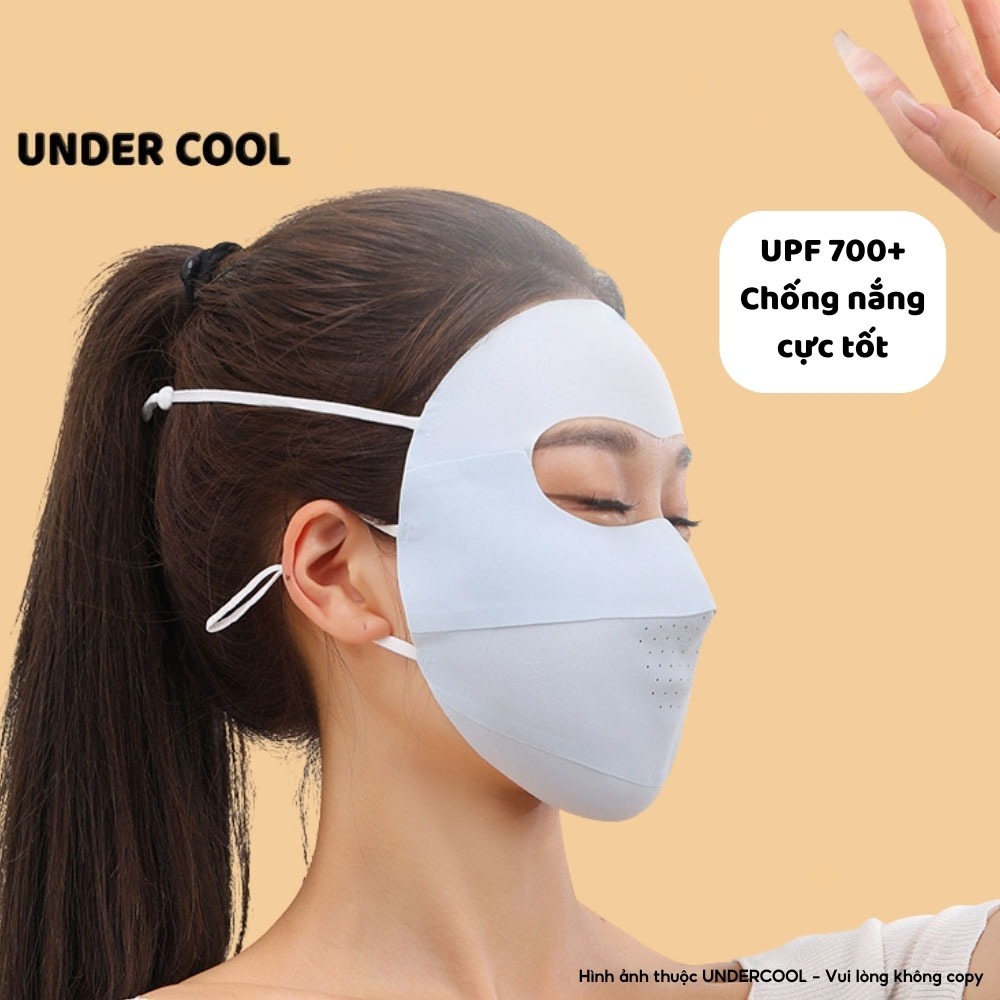 Khẩu trang chống nắng làm mát fullface UNDERCOOL có lỗ thông hơi thoáng khí chống tia UV chất liệu co giãn 5 màu KT12
