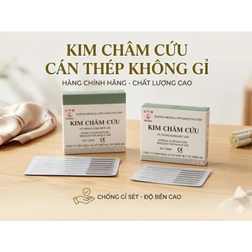 (Hỗ Trợ VAT)Kim Châm Cứu Cao Cấp Hoa Đà Cán Thép- Dạng Vỉ- Hộp 100 kim - Siêu Bén Đủ Kích Thước
