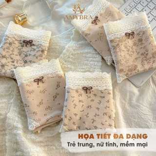 [ BST 2026 ] Quần Lót Nữ AMYBRA Phối Ren Dáng Đùi Ôm Mông, Quần Boxer Nữ Cotton Mềm Thoáng Khí L5918