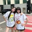 COD (Giao hàng trong 24 giờ)Tẻn Tẻn Cute Áo Thun Rộng Nam Nữ Oversize Unisex Cotton 2 Chiều Cổ Tròn Local Brand Việt Nam