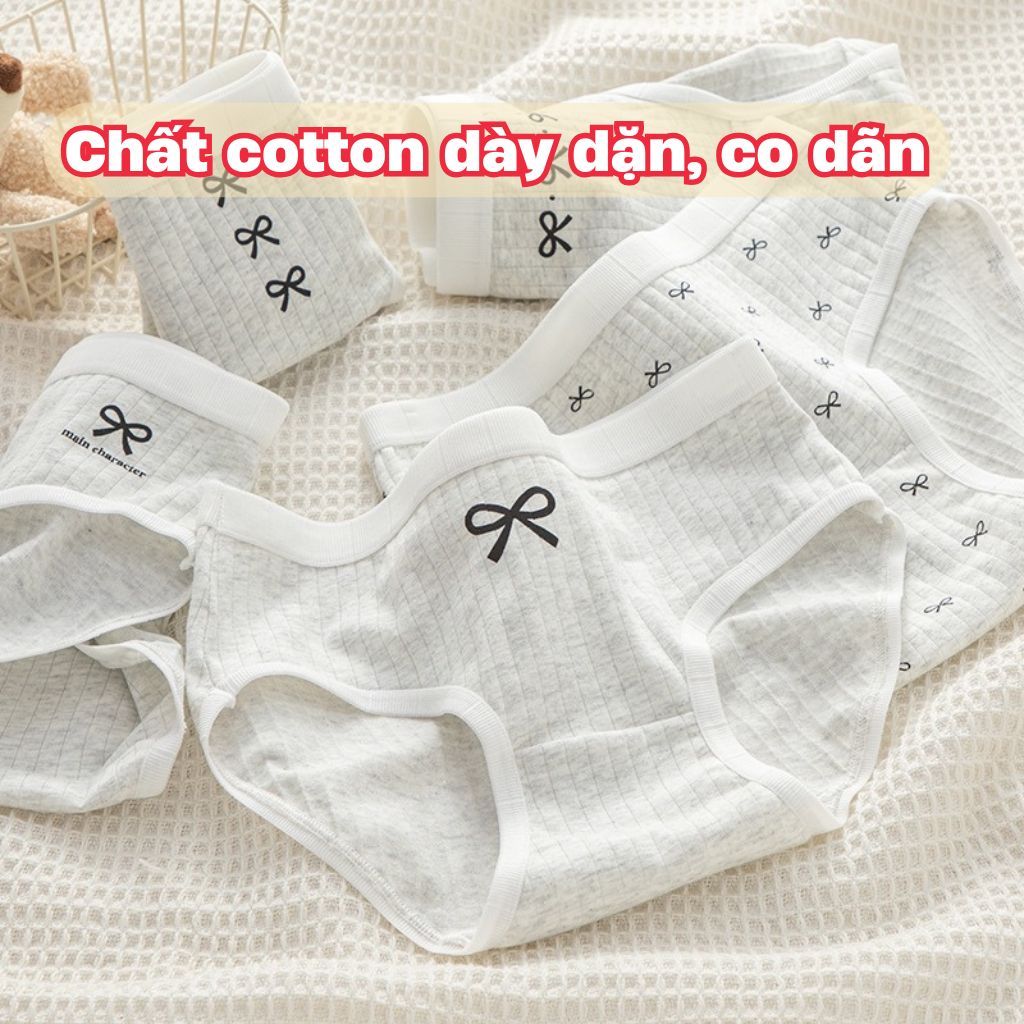 Quần lót nữ cotton kháng khuẩn cạp vừa tôn dáng co giãn đáy lót 2 lớp kiểu dáng basic LANIXA L1108