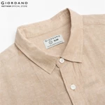 GIORDANO Áo Sơ Mi Nam Ngắn Tay Linen Shirt 01046212 — ảnh 6