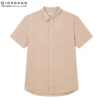 GIORDANO Áo Sơ Mi Nam Ngắn Tay Linen Shirt 01046212 — ảnh 4