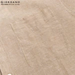 GIORDANO Áo Sơ Mi Nam Ngắn Tay Linen Shirt 01046212 — ảnh 7
