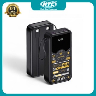 [Có 3C] Sạc dự phòng PHANTOM P71 30000mAh tích hợp 2 cáp TypeC 20W & LN USB 22.5W cổng typec In/Out