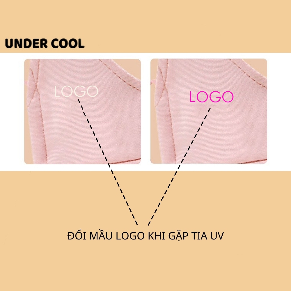 Khẩu Trang Chống Tia UV - Có Gọng - UNDERCOOL Khẩu Trang Vải Chống Nắng UPF50+ Chống Vết Trang Điểm Vết Son KT05