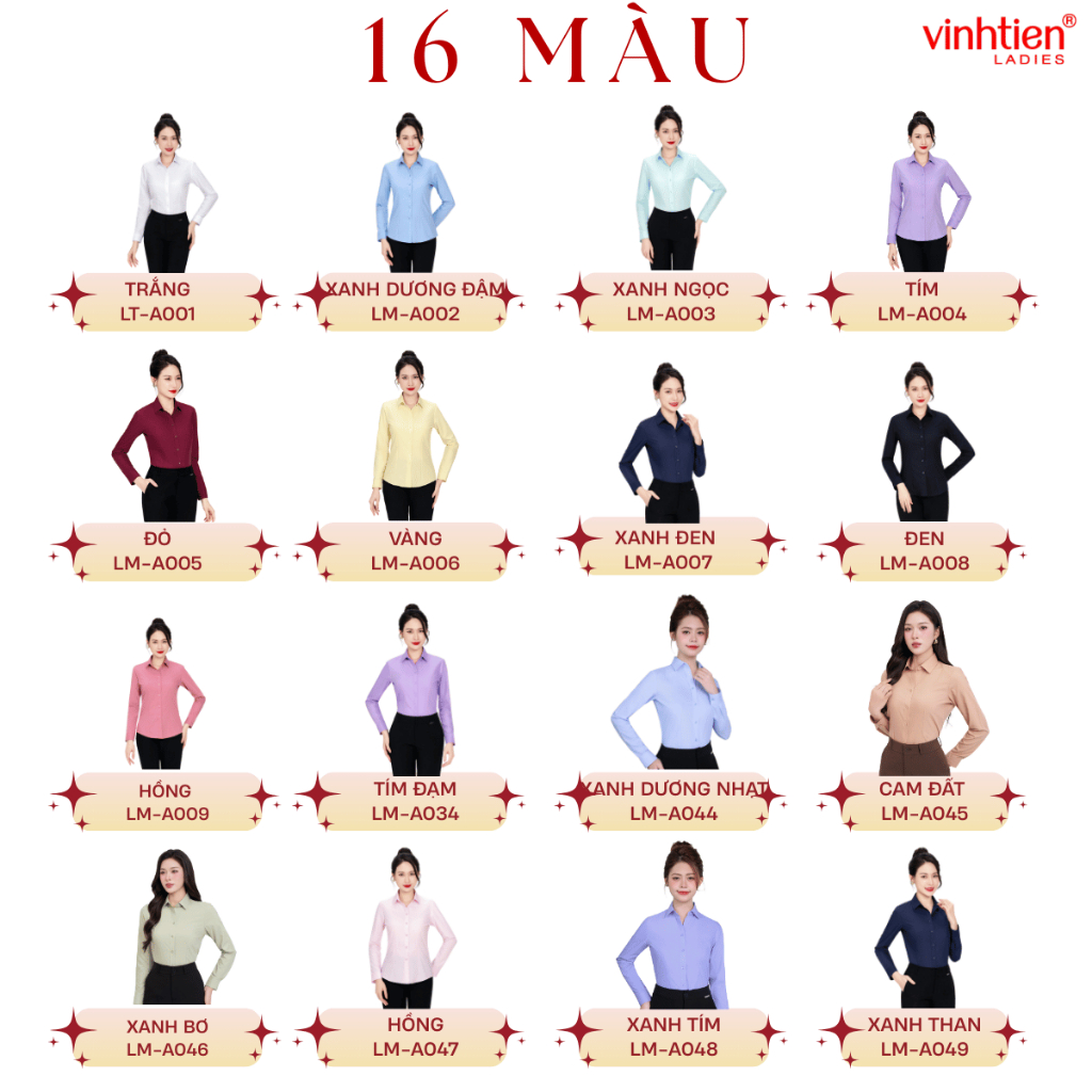 Áo Sơ Mi Nữ Dài Tay Công Sở Vĩnh Tiến Ladies, Chất Liệu Modal Sợi Gỗ - GTB 475