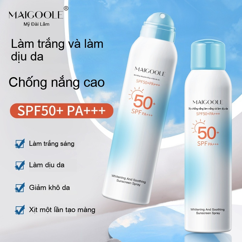 Kem Chống Nắng Body Xịt Chống Nắng Body SPF50+ PA+++ Làm Dịu Da Nhẹ Không Nhờn Hỗ Trợ Bán Buôn